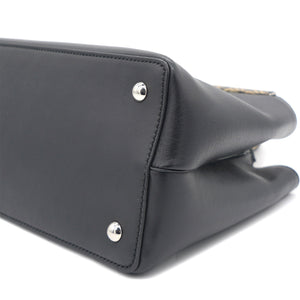 Petite 2 Jours Tote Black Flower Charm
