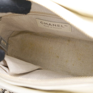 Cream/Beige Stripe Tweed Calfskin Mini Gabrielle Hobo