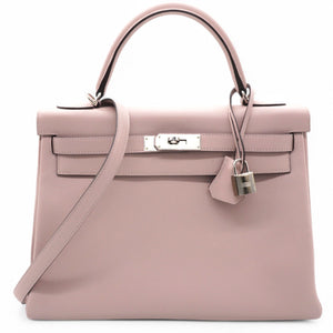 Kelly Bag 32 Silver Hardware T stamp Glycine 4W Evercolor