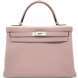 Kelly Bag 32 Silver Hardware T stamp Glycine 4W Evercolor