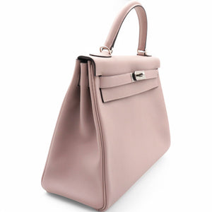 Kelly Bag 32 Silver Hardware T stamp Glycine 4W Evercolor