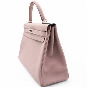 Kelly Bag 32 Silver Hardware T stamp Glycine 4W Evercolor