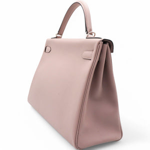 Kelly Bag 32 Silver Hardware T stamp Glycine 4W Evercolor