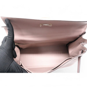 Kelly Bag 32 Silver Hardware T stamp Glycine 4W Evercolor