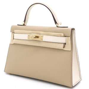 Epsom Horseshoe Mini Kelly Sellier 20 Craie Trench
