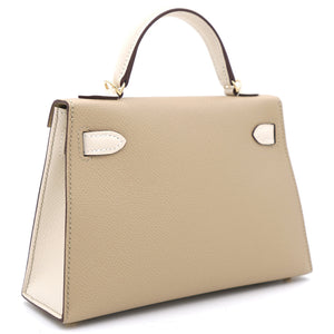 Epsom Horseshoe Mini Kelly Sellier 20 Craie Trench