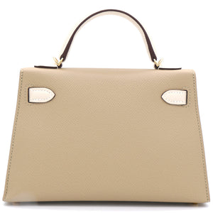 Epsom Horseshoe Mini Kelly Sellier 20 Craie Trench