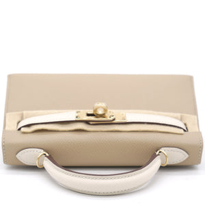Epsom Horseshoe Mini Kelly Sellier 20 Craie Trench