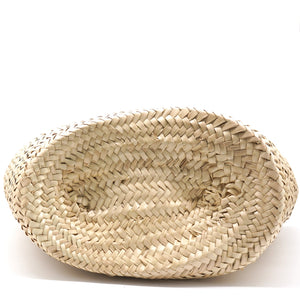 Medium Tromphe Panier in Palm Leaves and Calfskin