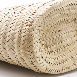 Medium Tromphe Panier in Palm Leaves and Calfskin
