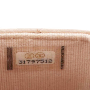 Caviar Quilted Micro Clutch With Chain Light Beige