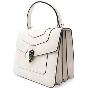 Serpenti Forever Top Handle Bag White
