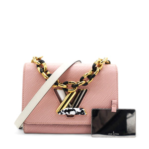 Epi Stones Twist Shoulder Bag PM Rose Ballerine