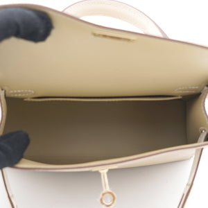 Epsom Horseshoe Mini Kelly Sellier 20 Craie Trench