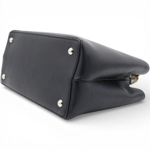 Petite 2 Jours Tote Flower Charm Black