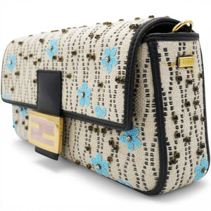 Baguette White Raffia Bag