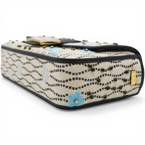 Baguette White Raffia Bag