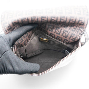 Black Zucchino Coated Canvas FF Flap Messenger Bag