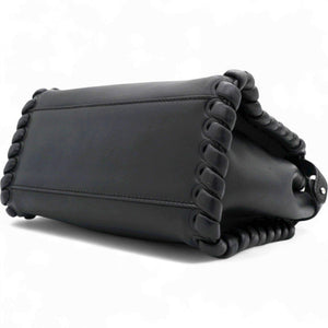 Nappa Lace Up Mini Peekaboo Iconic Satchel Black