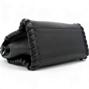 Nappa Lace Up Mini Peekaboo Iconic Satchel Black