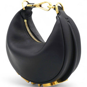 Vitello Grace Matte Nano Fendigraphy Hobo Charm Black