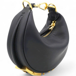 Vitello Grace Matte Nano Fendigraphy Hobo Charm Black