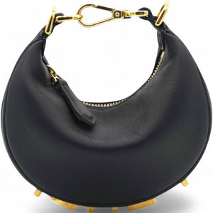 Vitello Grace Matte Nano Fendigraphy Hobo Charm Black