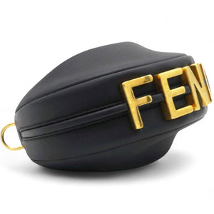 Vitello Grace Matte Nano Fendigraphy Hobo Charm Black