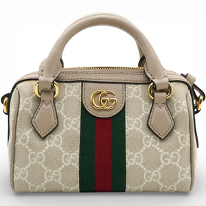 GG Supreme Dollar Web Ophidia Mini Top Handle Bag Beige