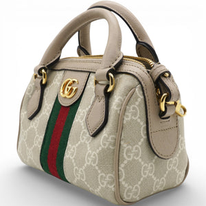 GG Supreme Dollar Web Ophidia Mini Top Handle Bag Beige