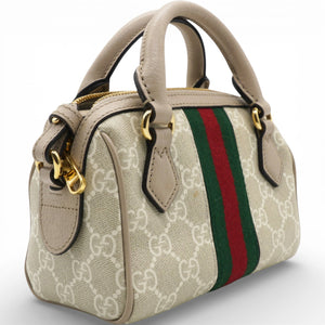 GG Supreme Dollar Web Ophidia Mini Top Handle Bag Beige