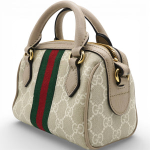 GG Supreme Dollar Web Ophidia Mini Top Handle Bag Beige