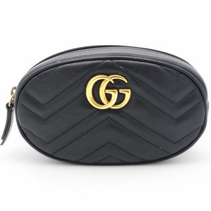 Matelasse GG Marmont Belt Bag Black
