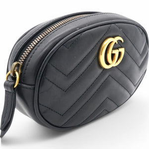 Matelasse GG Marmont Belt Bag Black