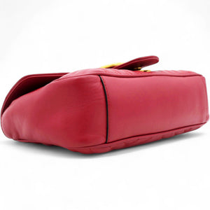 Matelasse Small GG Marmont Shoulder Bag Hibiscus Red