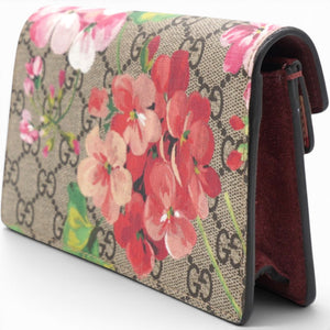 Pink/Beige GG Supremes Canvas Super Micro Blooms Dionysus Chain Bag