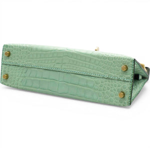 Kelly Mini Alligator Matte Vert d´Eau