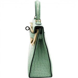 Kelly Mini Alligator Matte Vert d´Eau