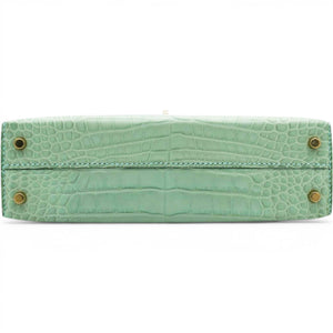 Kelly Mini Alligator Matte Vert d´Eau
