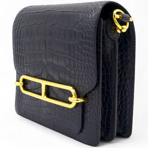 Roulis 19 Matte 78 Marine Shiny Alligator Navy