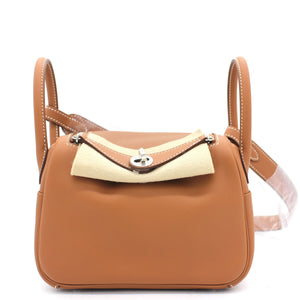 Gold/9D Swift Leather Mini Lindy 20 Bag