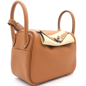 Gold/9D Swift Leather Mini Lindy 20 Bag