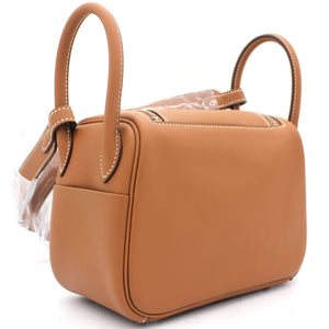 Gold/9D Swift Leather Mini Lindy 20 Bag