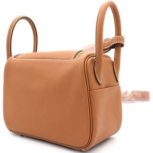 Gold/9D Swift Leather Mini Lindy 20 Bag
