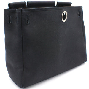 Black, Beige Canvas and Leather 2-in-1 Herbag 31