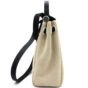 Black, Beige Canvas and Leather 2-in-1 Herbag 31