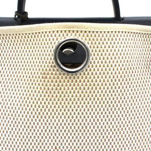 Black, Beige Canvas and Leather 2-in-1 Herbag 31