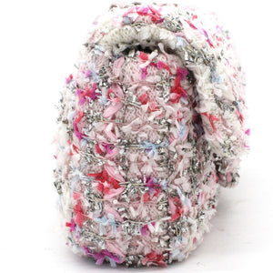 Classic Single Mini Flap Bag Quilted Tweed and Ribbon