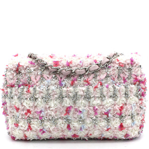 Classic Single Mini Flap Bag Quilted Tweed and Ribbon