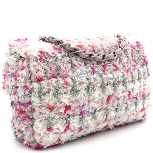 Classic Single Mini Flap Bag Quilted Tweed and Ribbon